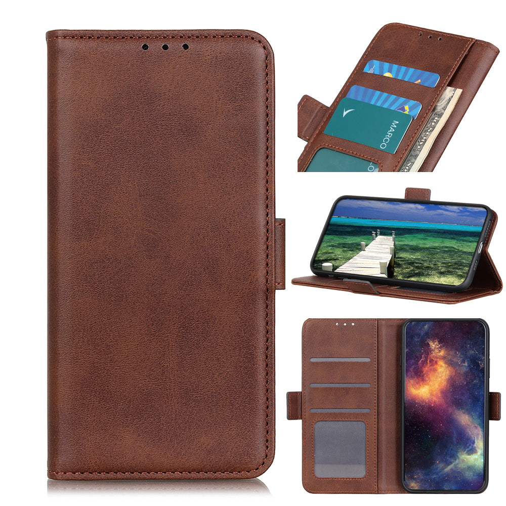 Wallet Design Sided Magnetic Clasp Leather Case Stand Cover for iPhone 13 Pro 6.1 inch