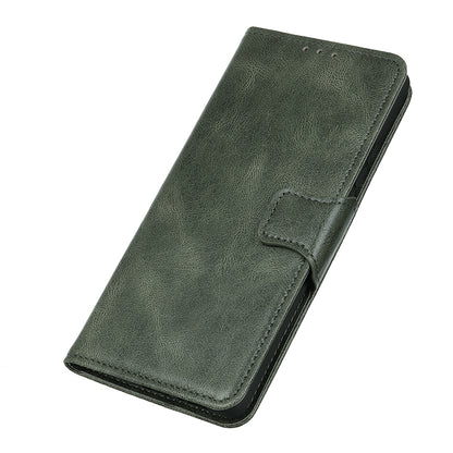 Crazy Horse PU Leather Wallet Protective Case Shell with Stand for iPhone 13 Pro 6.1-inch