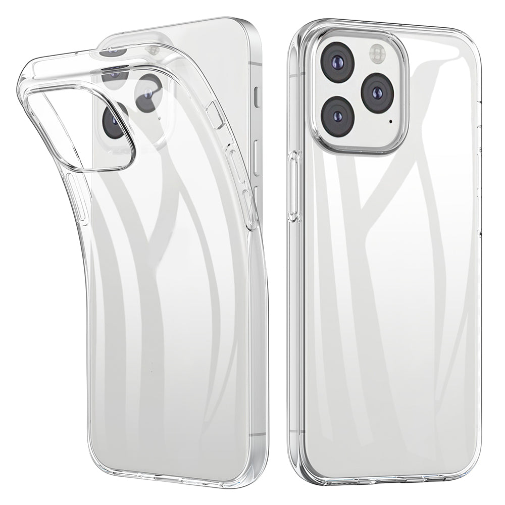 For iPhone 13 Pro 6.1 inch Anti-fingerprint Clear Soft TPU Phone Case Smartphone Bag Covering