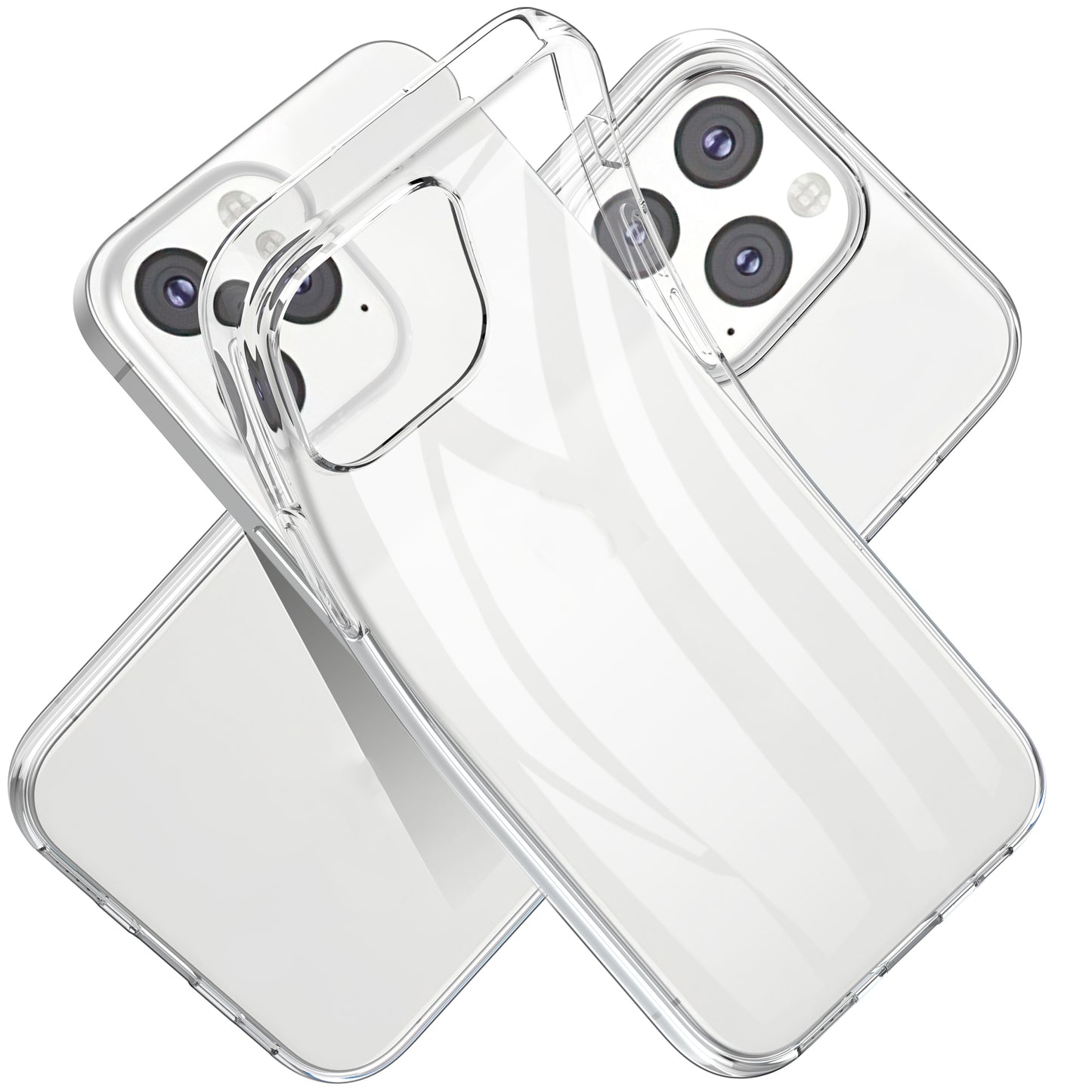 For iPhone 13 Pro 6.1 inch Anti-fingerprint Clear Soft TPU Phone Case Smartphone Bag Covering