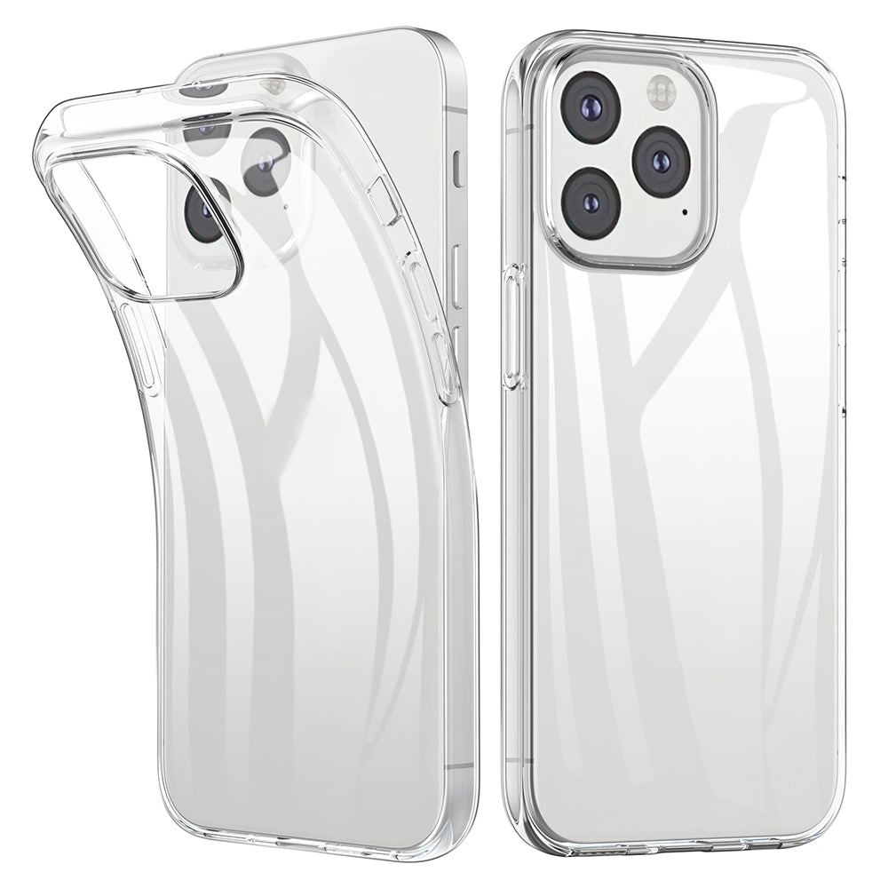 Anti-fingerprint Clear Flexible TPU Phone Case Shell for iPhone 13 Pro Max 6.7 inch