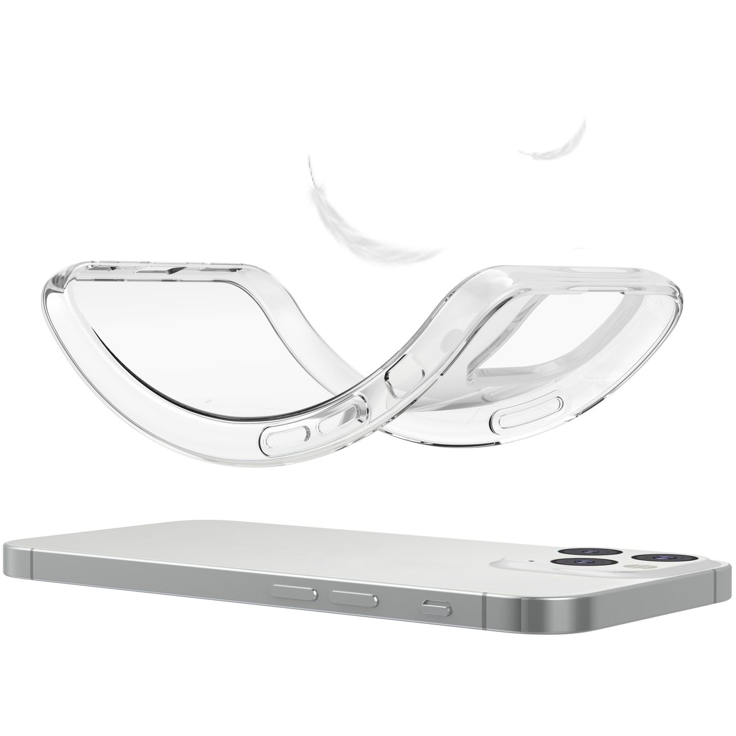 Anti-fingerprint Clear Flexible TPU Phone Case Shell for iPhone 13 Pro Max 6.7 inch