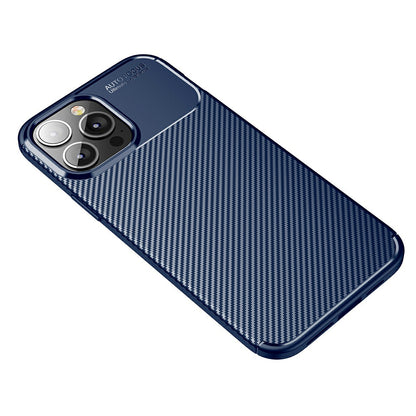 Carbon Fiber Texture Anti-Drop TPU Phone Case Cover for iPhone 13 Pro Max 6.7-inch