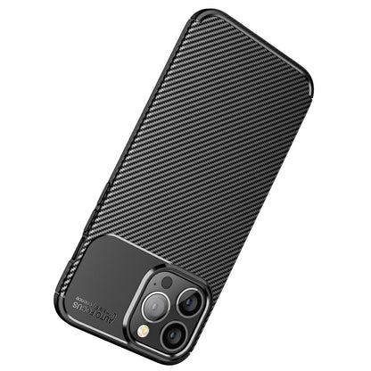 Carbon Fiber Texture Anti-Drop TPU Phone Case Cover for iPhone 13 Pro Max 6.7-inch