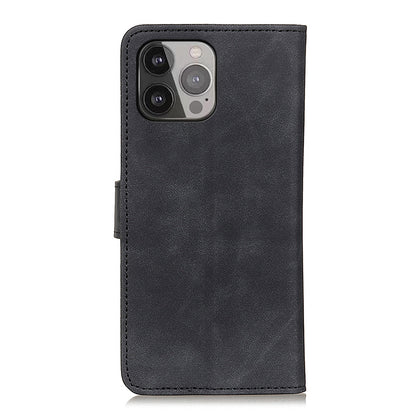 KHAZNEH Drop-Proof Retro Textured Wallet Stand Design Leather Cover for iPhone 13 Pro Max 6.7 inch