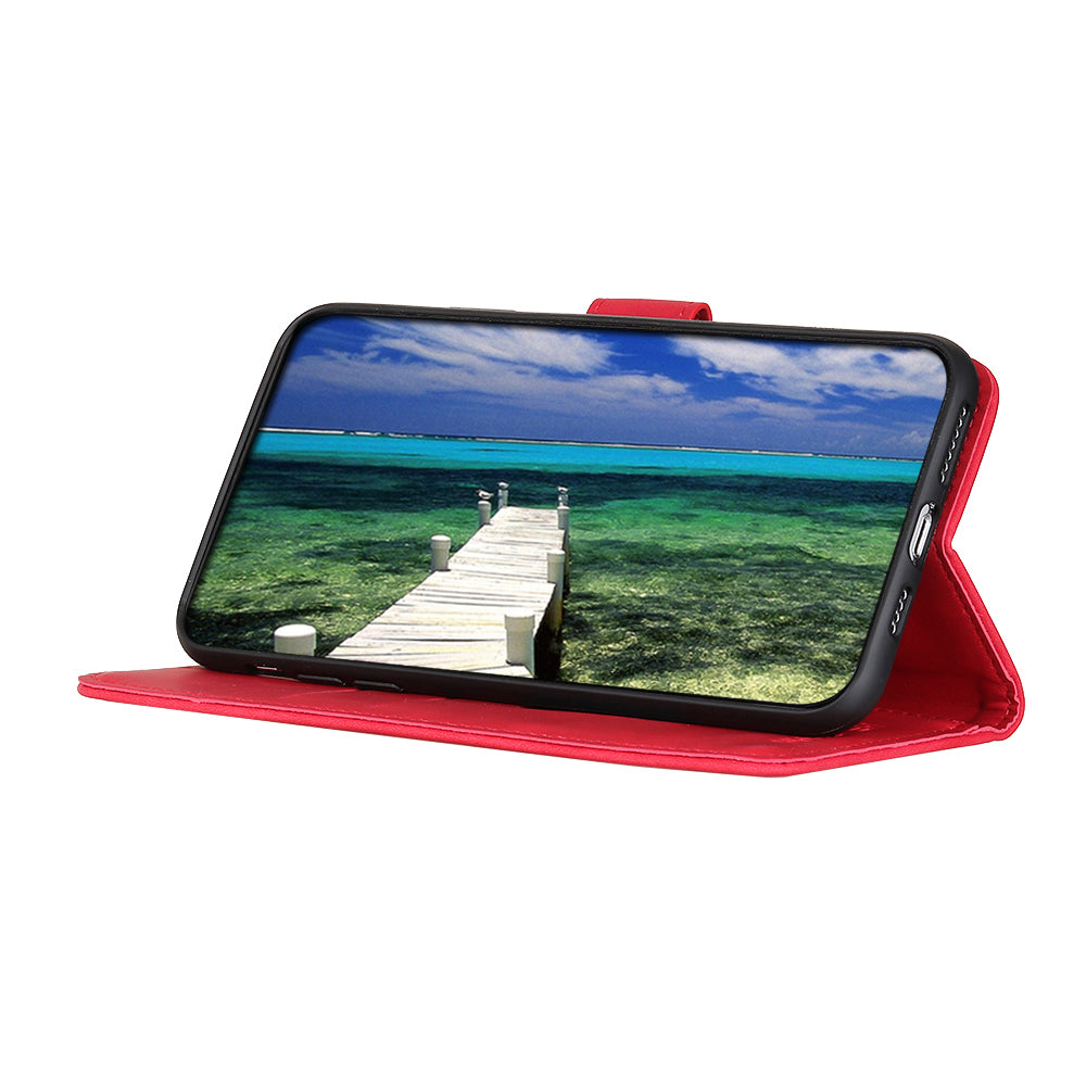 KHAZNEH Drop-Proof Retro Textured Wallet Stand Design Leather Cover for iPhone 13 Pro Max 6.7 inch