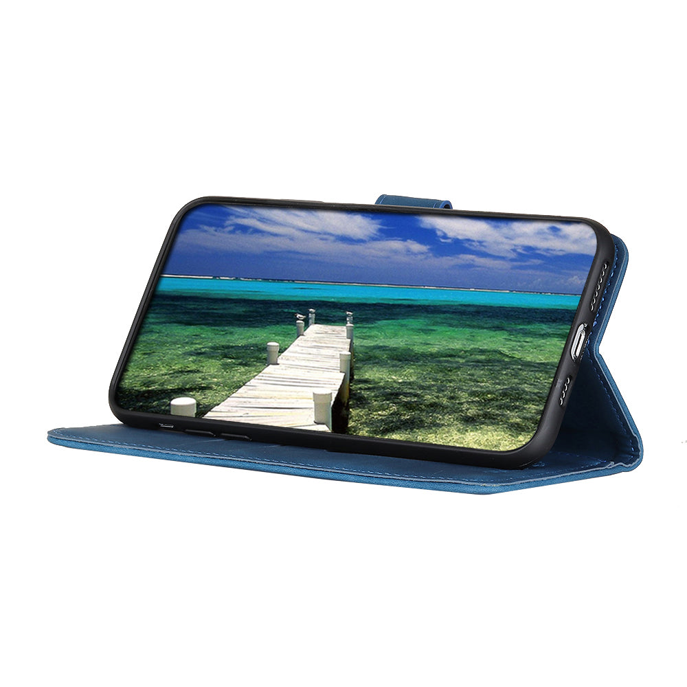 KHAZNEH Drop-Proof Retro Textured Wallet Stand Design Leather Cover for iPhone 13 Pro Max 6.7 inch