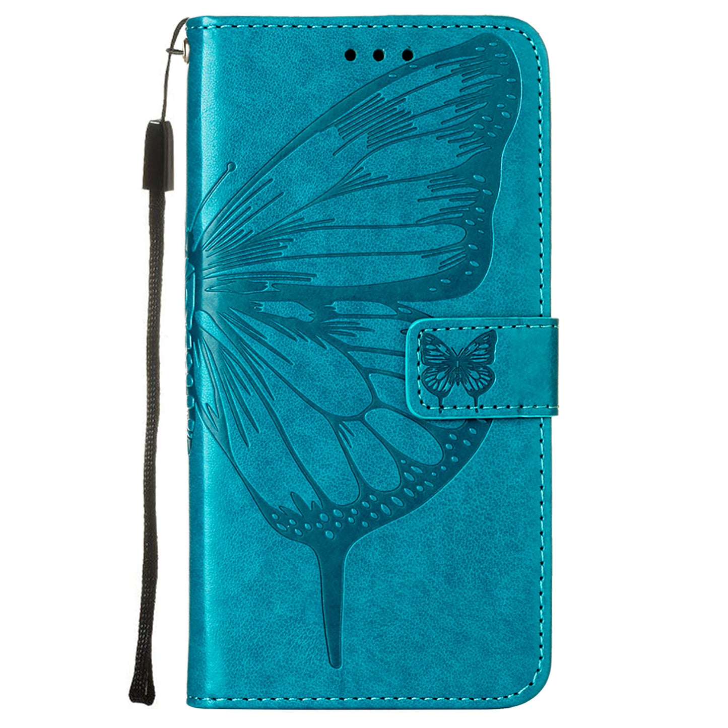 Full Protective Imprint Butterfly Flower Pattern Wallet Stand Leather Phone Case for iPhone 13 Pro 6.1 inch