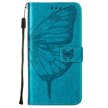 Full Protective Imprint Butterfly Flower Pattern Wallet Stand Leather Phone Case for iPhone 13 Pro 6.1 inch