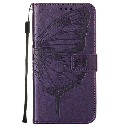 Full Protective Imprint Butterfly Flower Pattern Wallet Stand Leather Phone Case for iPhone 13 Pro 6.1 inch
