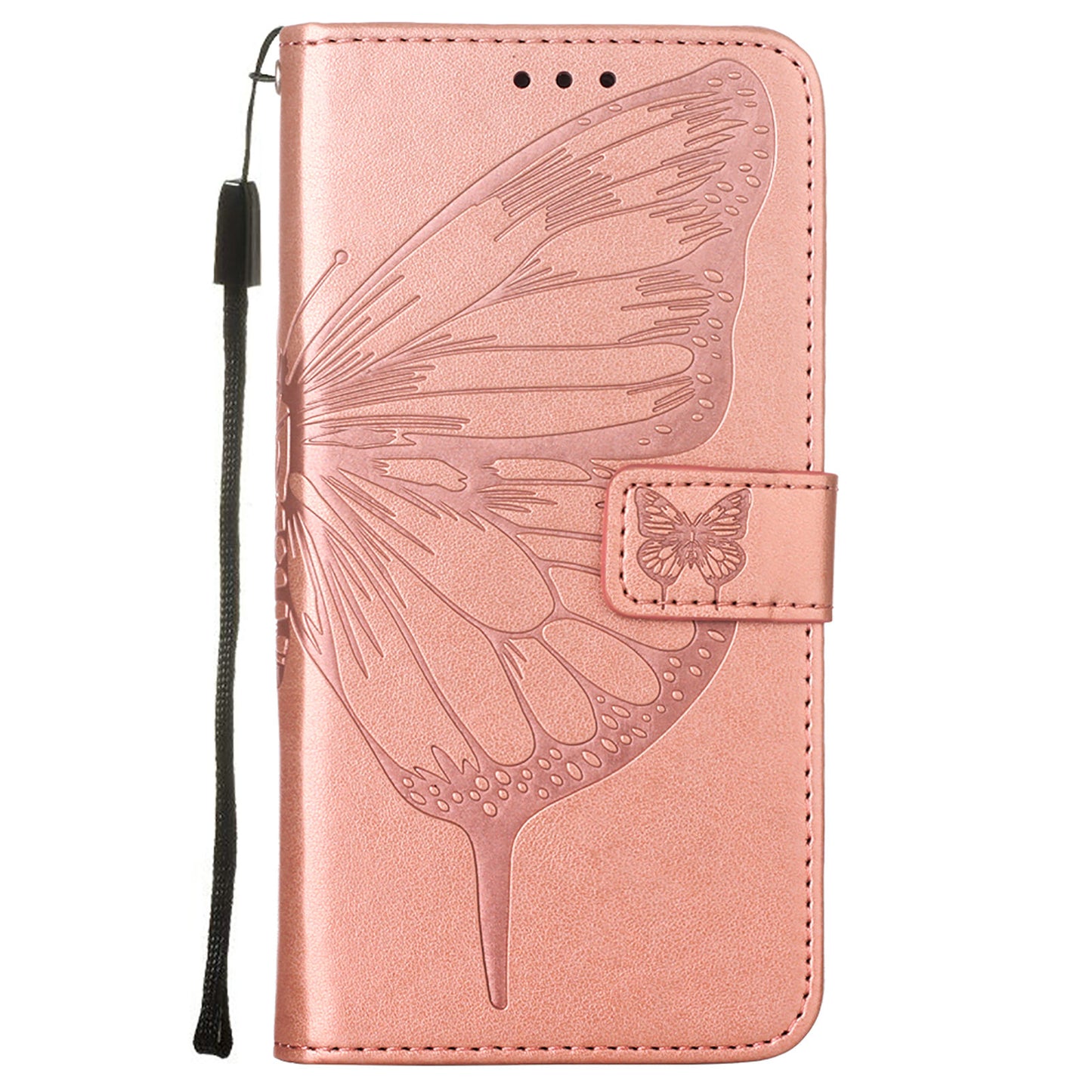 Full Protective Imprint Butterfly Flower Pattern Wallet Stand Leather Phone Case for iPhone 13 Pro 6.1 inch