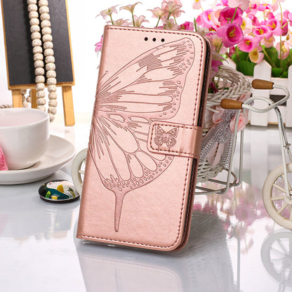 Full Protective Imprint Butterfly Flower Pattern Wallet Stand Leather Phone Case for iPhone 13 Pro 6.1 inch