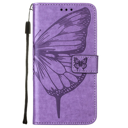 Full Protective Imprint Butterfly Flower Pattern Wallet Stand Leather Phone Case for iPhone 13 Pro 6.1 inch