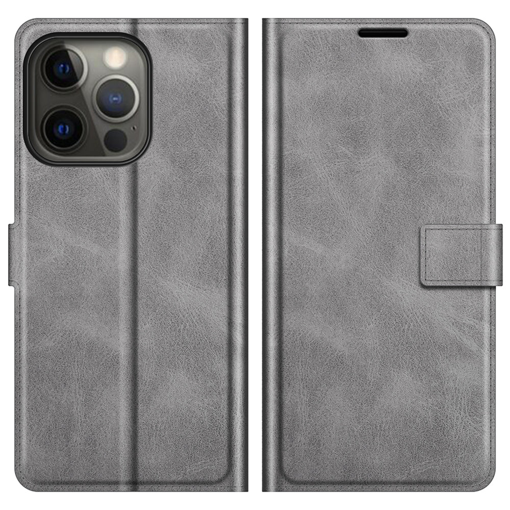 For iPhone 13 Pro Max 6.7 inch PU Leather Folio Flip Wallet Stand Phone Case Cover with Magnetic Square Clasp