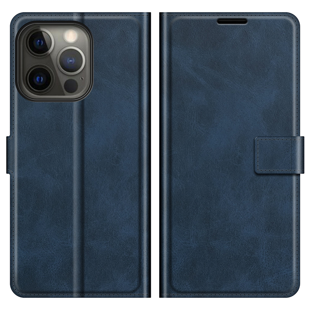 For iPhone 13 Pro Max 6.7 inch PU Leather Folio Flip Wallet Stand Phone Case Cover with Magnetic Square Clasp