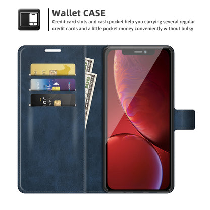 For iPhone 13 Pro Max 6.7 inch PU Leather Folio Flip Wallet Stand Phone Case Cover with Magnetic Square Clasp