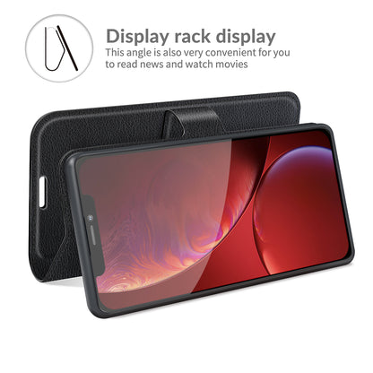 Litchi Texture Wallet Stand Design Folio Flip PU Leather Case Phone Cover for iPhone 13 Pro Max 6.7 inch