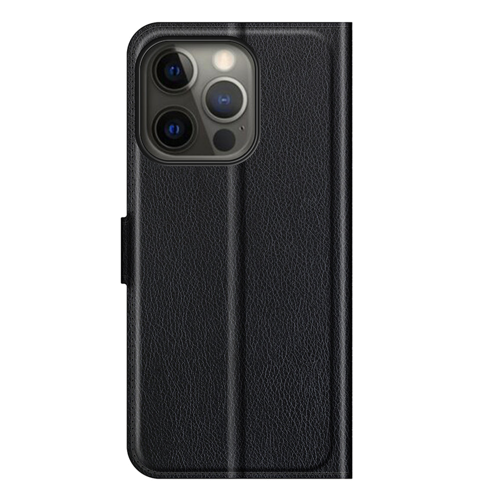 Litchi Texture Wallet Stand Design Folio Flip PU Leather Case Phone Cover for iPhone 13 Pro Max 6.7 inch