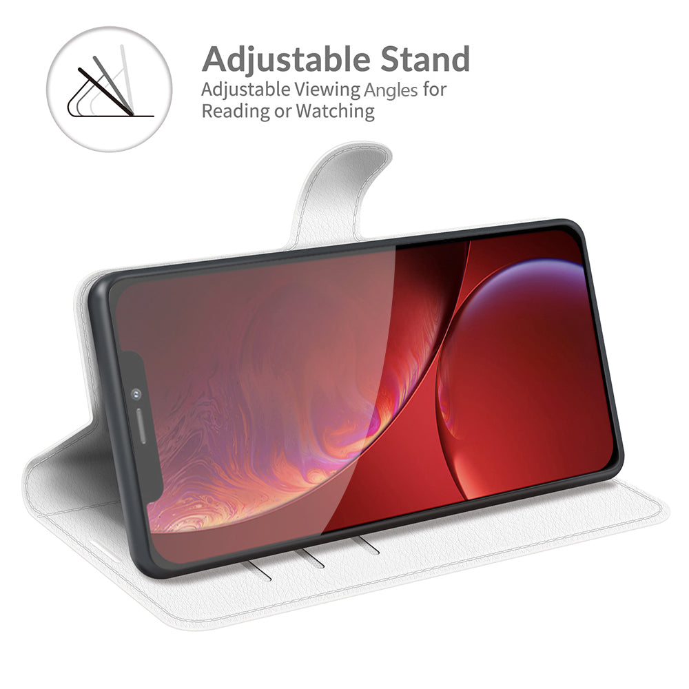Litchi Texture Wallet Stand Design Folio Flip PU Leather Case Phone Cover for iPhone 13 Pro Max 6.7 inch