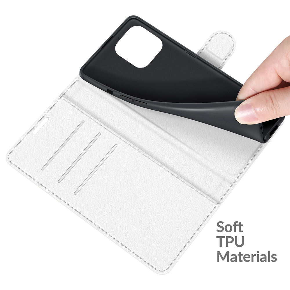 Litchi Texture Wallet Stand Design Folio Flip PU Leather Case Phone Cover for iPhone 13 Pro Max 6.7 inch