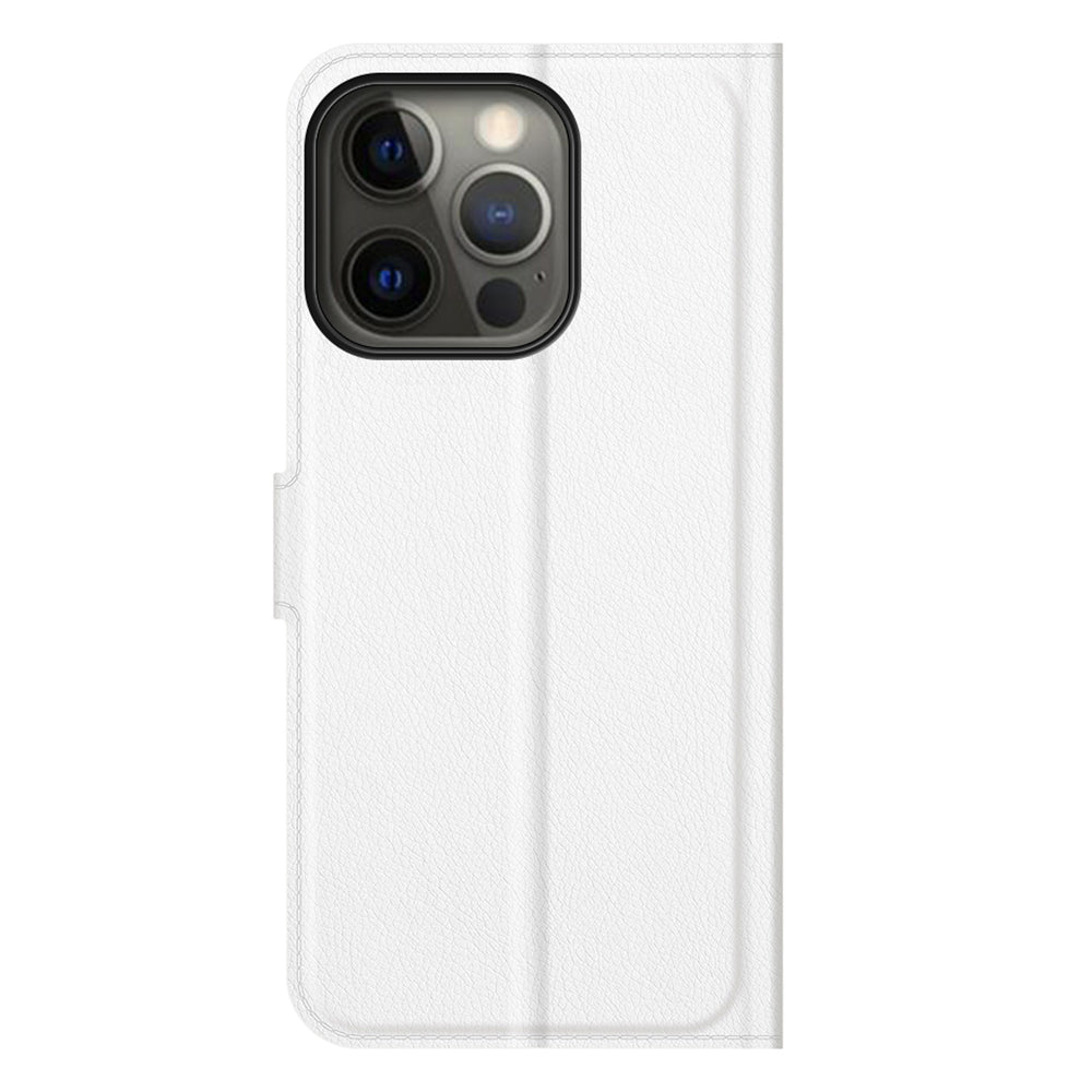 Litchi Texture Wallet Stand Design Folio Flip PU Leather Case Phone Cover for iPhone 13 Pro Max 6.7 inch