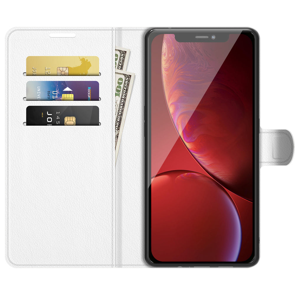 Litchi Texture Wallet Stand Design Folio Flip PU Leather Case Phone Cover for iPhone 13 Pro Max 6.7 inch