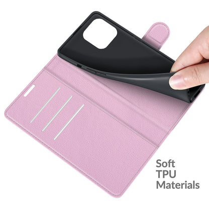 Litchi Texture Wallet Stand Design Folio Flip PU Leather Case Phone Cover for iPhone 13 Pro Max 6.7 inch