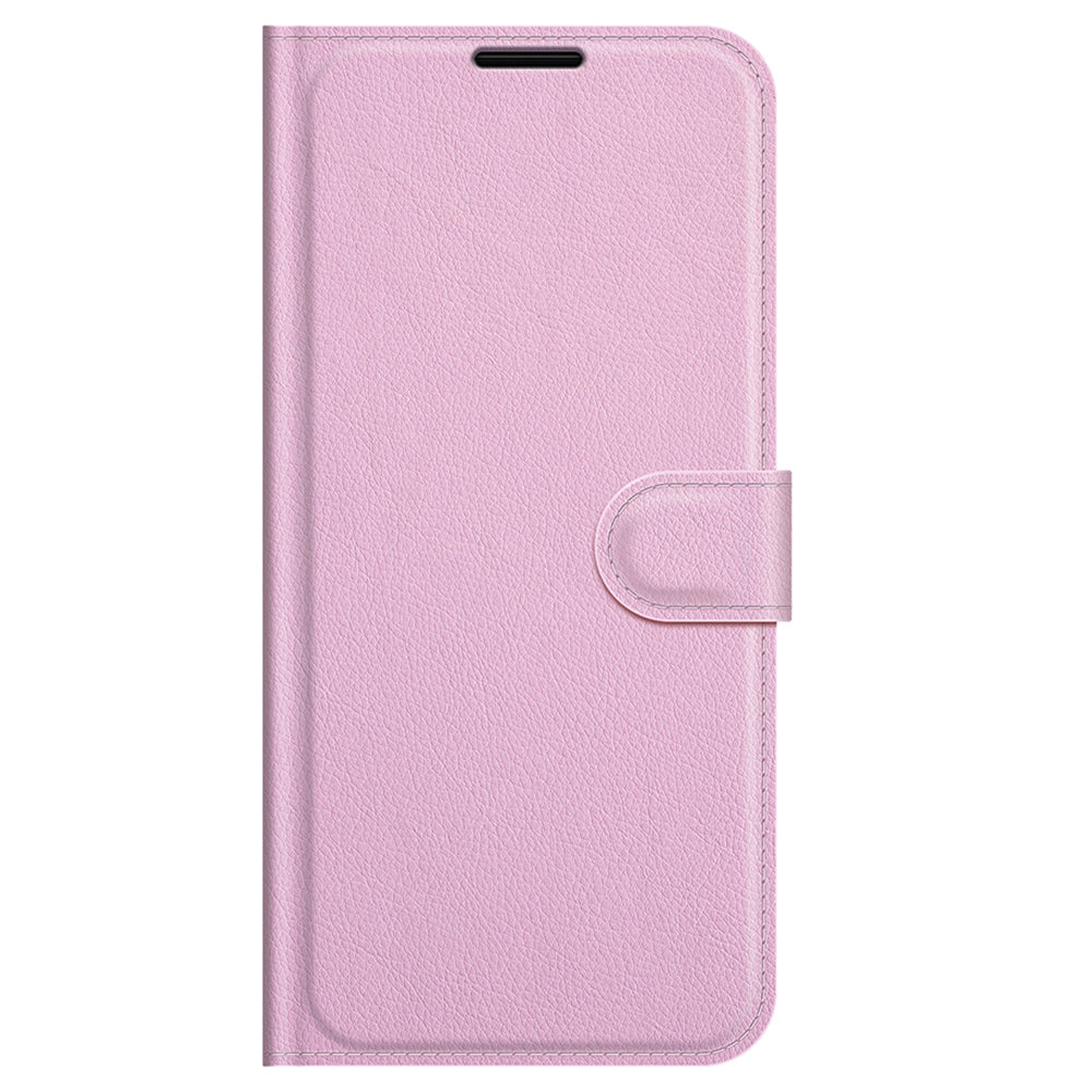 Litchi Texture Wallet Stand Design Folio Flip PU Leather Case Phone Cover for iPhone 13 Pro Max 6.7 inch