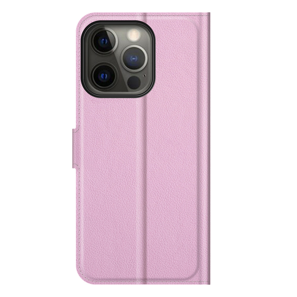 Litchi Texture Wallet Stand Design Folio Flip PU Leather Case Phone Cover for iPhone 13 Pro Max 6.7 inch