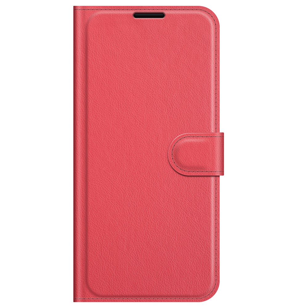 Litchi Texture Wallet Stand Design Folio Flip PU Leather Case Phone Cover for iPhone 13 Pro Max 6.7 inch
