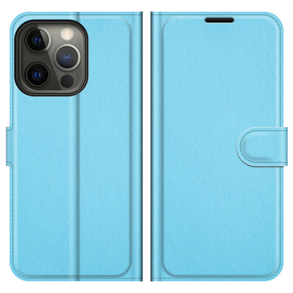 Litchi Texture Wallet Stand Design Folio Flip PU Leather Case Phone Cover for iPhone 13 Pro Max 6.7 inch
