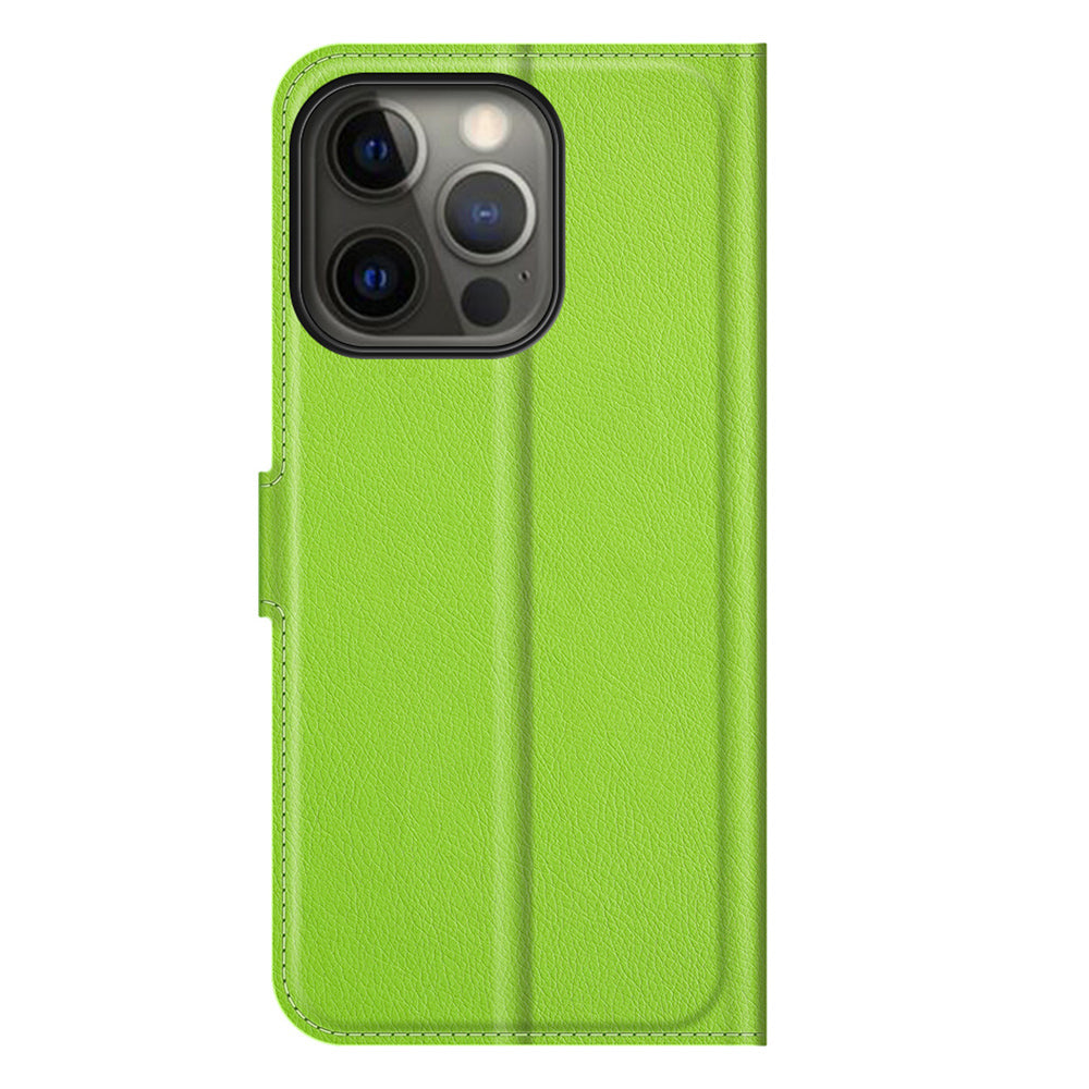 Litchi Texture Wallet Stand Design Folio Flip PU Leather Case Phone Cover for iPhone 13 Pro Max 6.7 inch