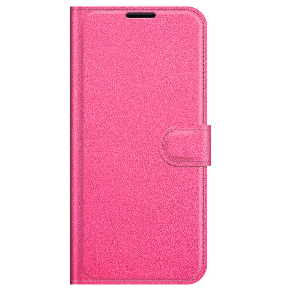 Litchi Texture Wallet Stand Design Folio Flip PU Leather Case Phone Cover for iPhone 13 Pro Max 6.7 inch