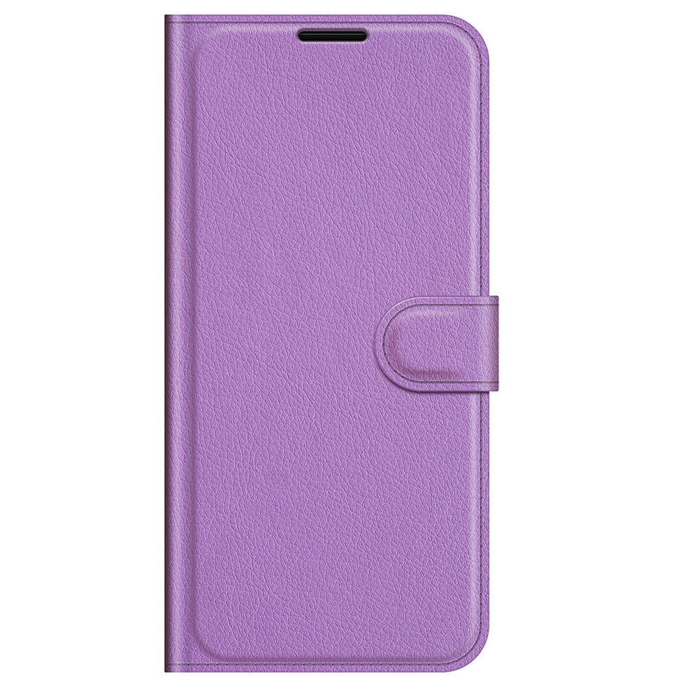 Litchi Texture Wallet Stand Design Folio Flip PU Leather Case Phone Cover for iPhone 13 Pro Max 6.7 inch