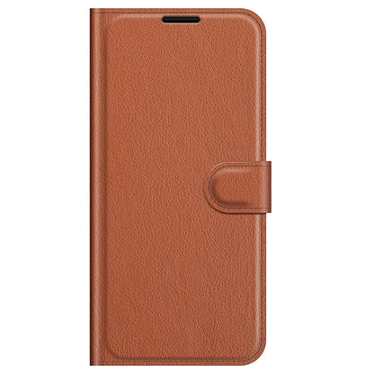 Litchi Texture Wallet Stand Design Folio Flip PU Leather Case Phone Cover for iPhone 13 Pro Max 6.7 inch