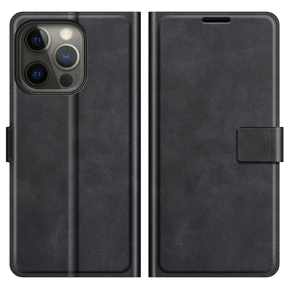 PU Leather Phone Case for iPhone 13 Pro 6.1 inch TPU + PU Leather Folio Flip Wallet Stand Magnetic Buckle Design