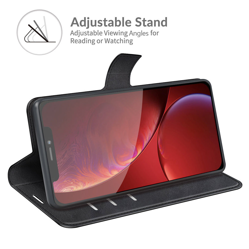 PU Leather Phone Case for iPhone 13 Pro 6.1 inch TPU + PU Leather Folio Flip Wallet Stand Magnetic Buckle Design