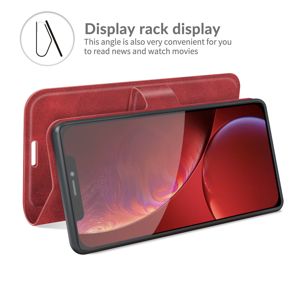 PU Leather Phone Case for iPhone 13 Pro 6.1 inch TPU + PU Leather Folio Flip Wallet Stand Magnetic Buckle Design