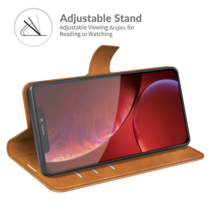 PU Leather Phone Case for iPhone 13 Pro 6.1 inch TPU + PU Leather Folio Flip Wallet Stand Magnetic Buckle Design