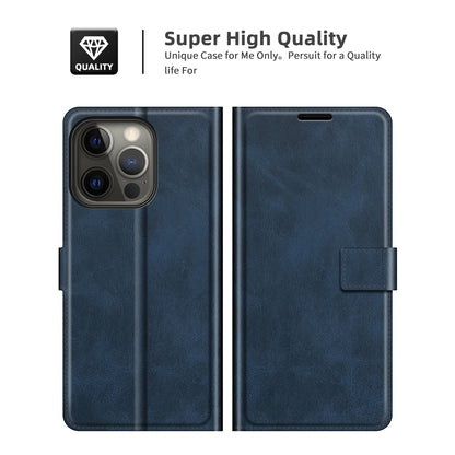 PU Leather Phone Case for iPhone 13 Pro 6.1 inch TPU + PU Leather Folio Flip Wallet Stand Magnetic Buckle Design