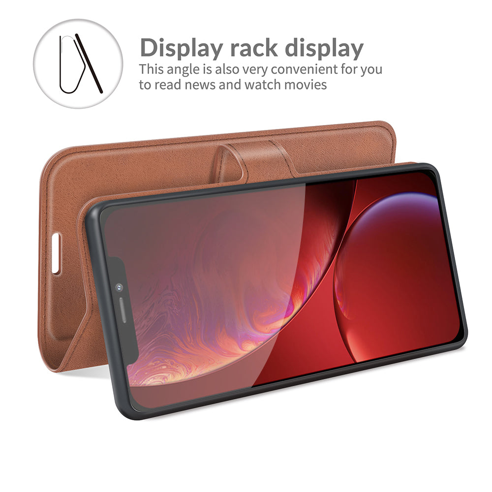 PU Leather Phone Case for iPhone 13 Pro 6.1 inch TPU + PU Leather Folio Flip Wallet Stand Magnetic Buckle Design