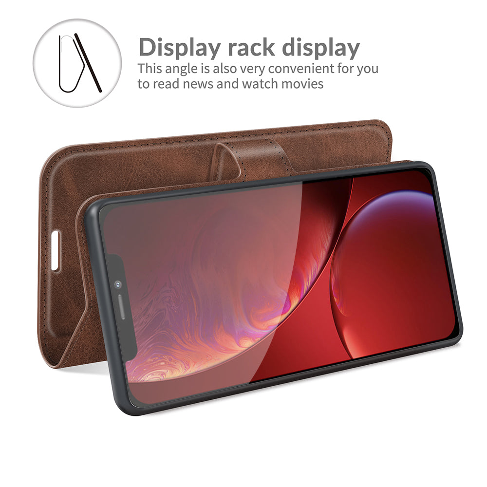 PU Leather Phone Case for iPhone 13 Pro 6.1 inch TPU + PU Leather Folio Flip Wallet Stand Magnetic Buckle Design