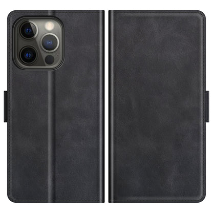 For iPhone 13 Pro 6.1-inch PU Leather Full Protection Wallet Cover Stand Case with Magnetic Double Clasp