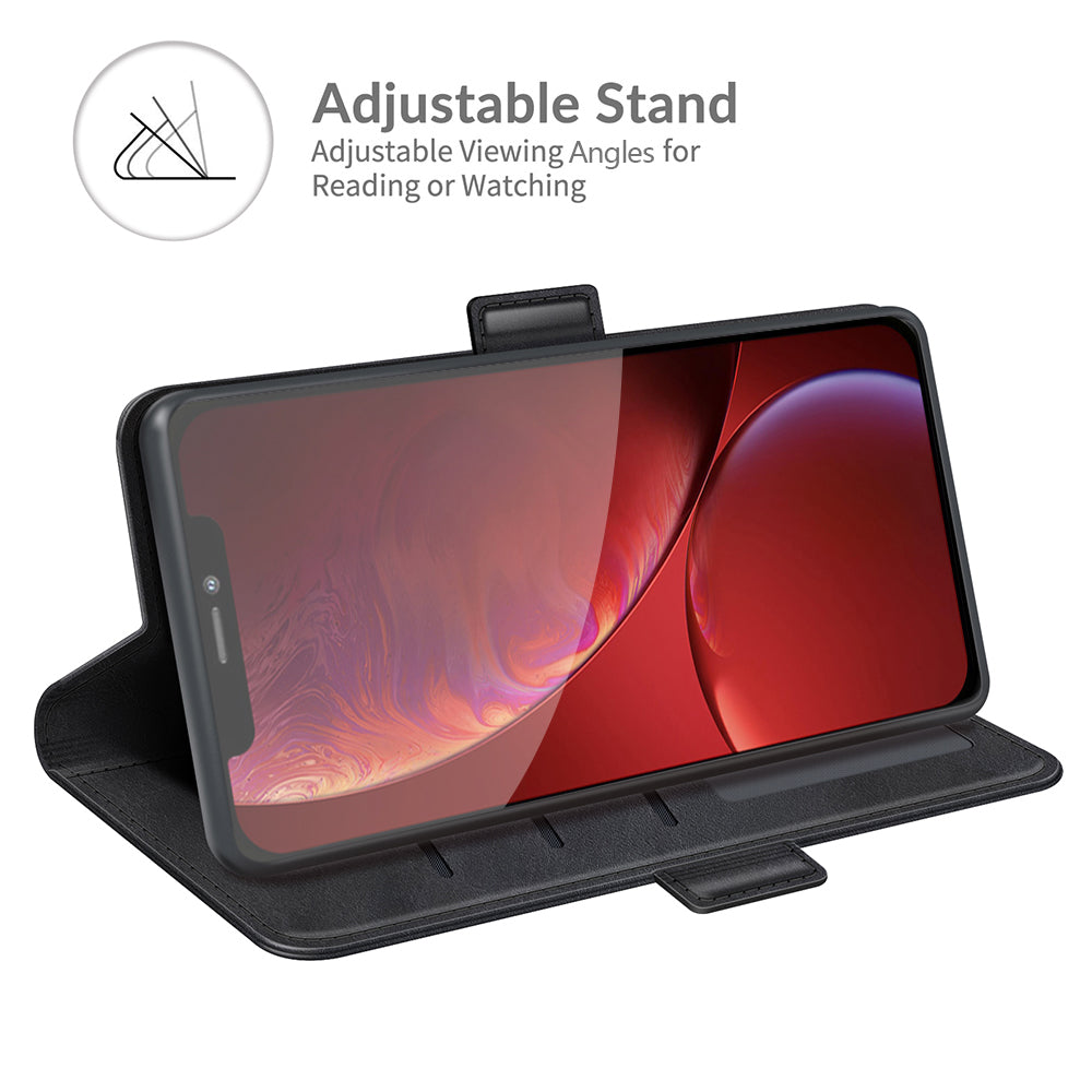 For iPhone 13 Pro 6.1-inch PU Leather Full Protection Wallet Cover Stand Case with Magnetic Double Clasp