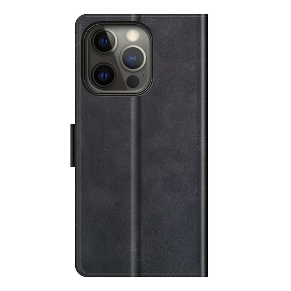 For iPhone 13 Pro 6.1-inch PU Leather Full Protection Wallet Cover Stand Case with Magnetic Double Clasp