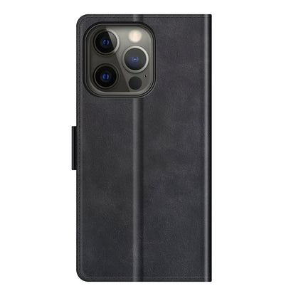 For iPhone 13 Pro 6.1-inch PU Leather Full Protection Wallet Cover Stand Case with Magnetic Double Clasp