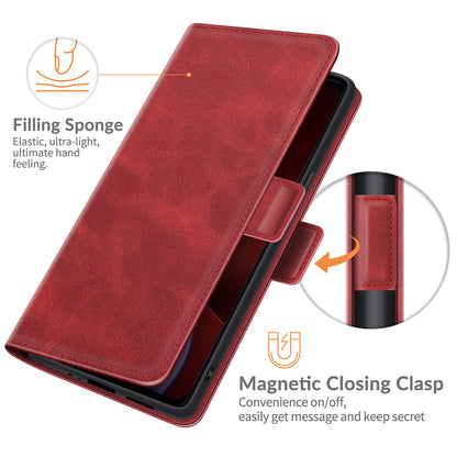 For iPhone 13 Pro 6.1-inch PU Leather Full Protection Wallet Cover Stand Case with Magnetic Double Clasp