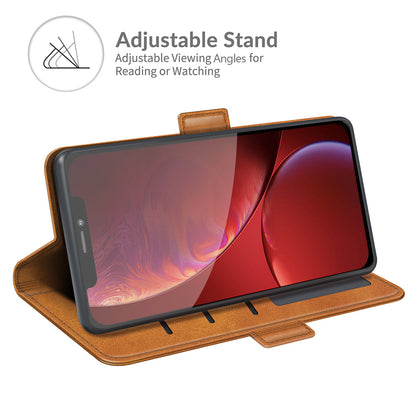 For iPhone 13 Pro 6.1-inch PU Leather Full Protection Wallet Cover Stand Case with Magnetic Double Clasp