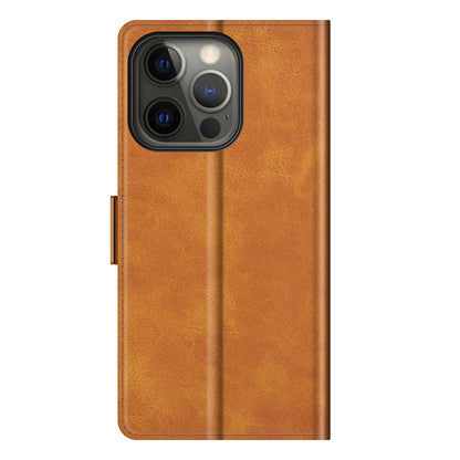 For iPhone 13 Pro 6.1-inch PU Leather Full Protection Wallet Cover Stand Case with Magnetic Double Clasp