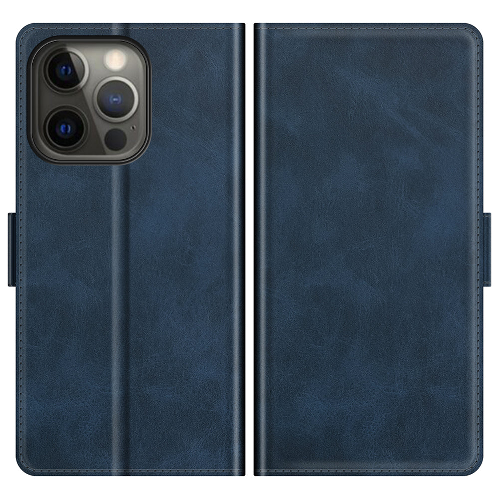For iPhone 13 Pro 6.1-inch PU Leather Full Protection Wallet Cover Stand Case with Magnetic Double Clasp
